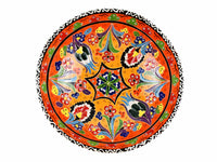 20 cm Turkish Bowl Flower Orange Ceramic Sydney Grand Bazaar 2 