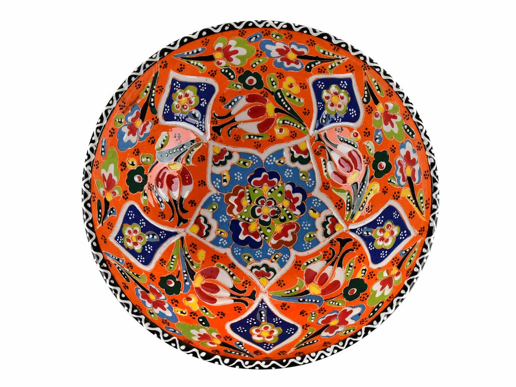 20 cm Turkish Bowl Flower Orange Ceramic Sydney Grand Bazaar 1 
