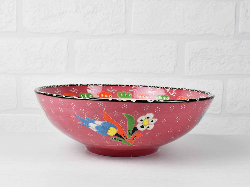 20 cm Turkish Bowl Flower Pink Ceramic Sydney Grand Bazaar 