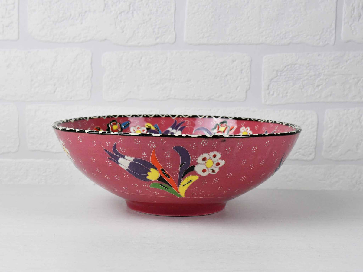 20 cm Turkish Bowl Flower Pink Ceramic Sydney Grand Bazaar 