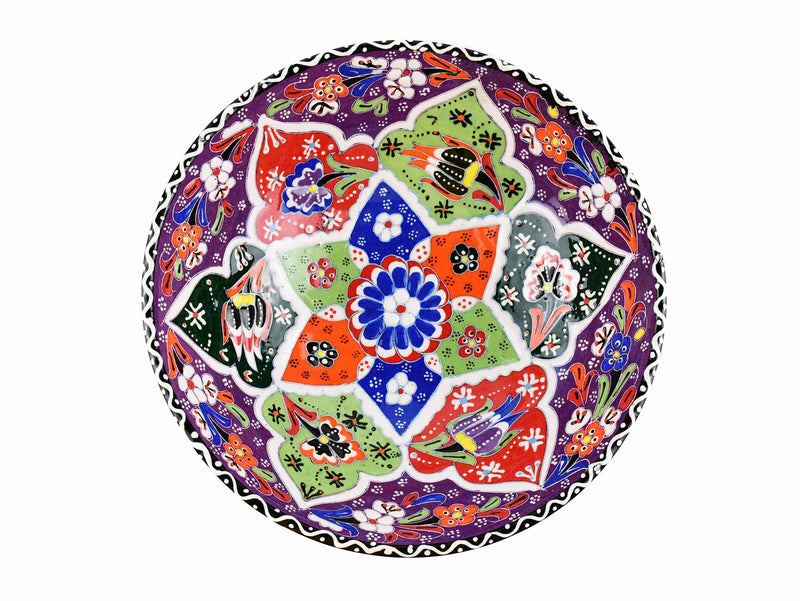 20 cm Turkish Bowl Flower Purple Ceramic Sydney Grand Bazaar 3 
