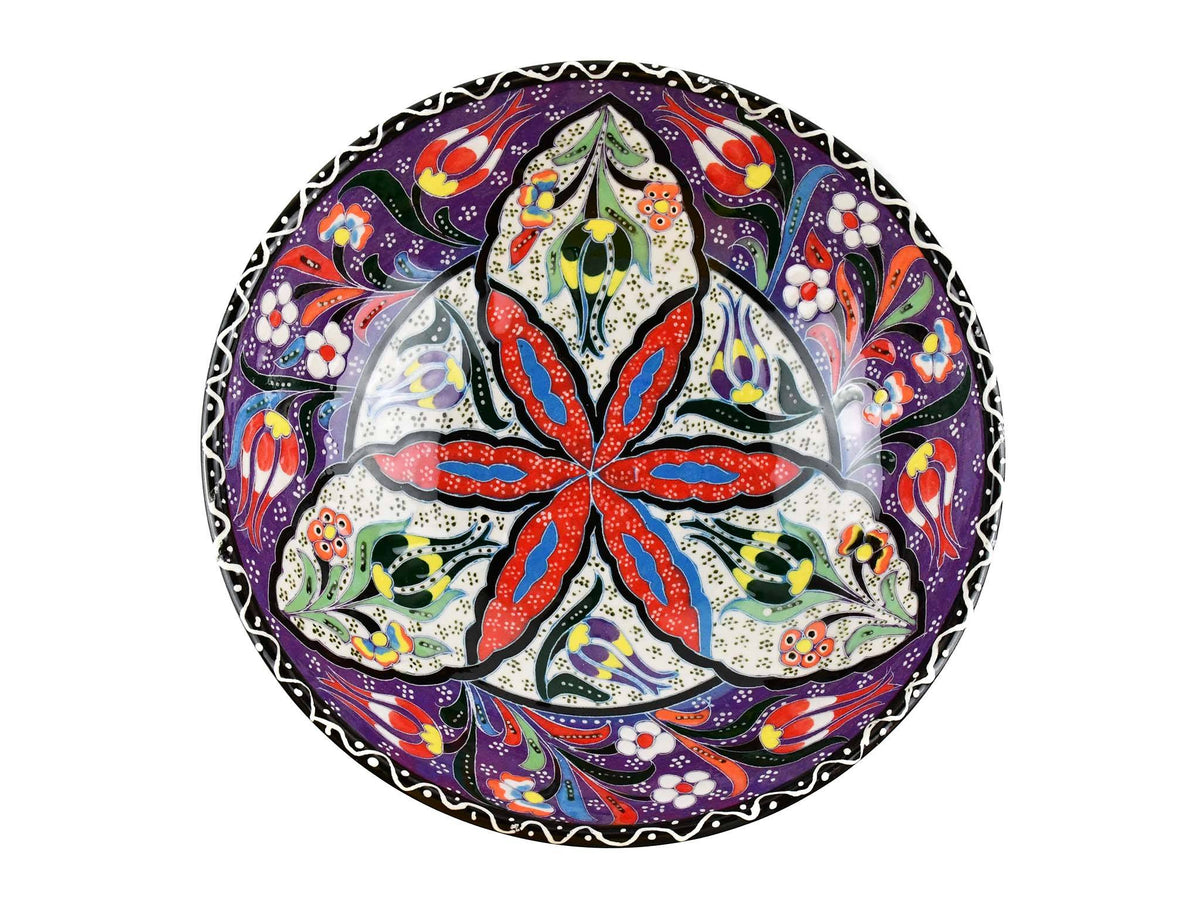20 cm Turkish Bowl Flower Purple Ceramic Sydney Grand Bazaar 2 