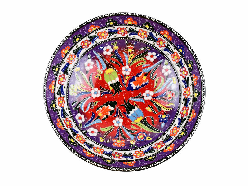 20 cm Turkish Bowl Flower Purple Ceramic Sydney Grand Bazaar 4 