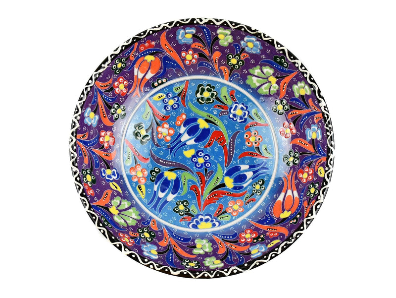 20 cm Turkish Bowl Flower Purple Ceramic Sydney Grand Bazaar 1 