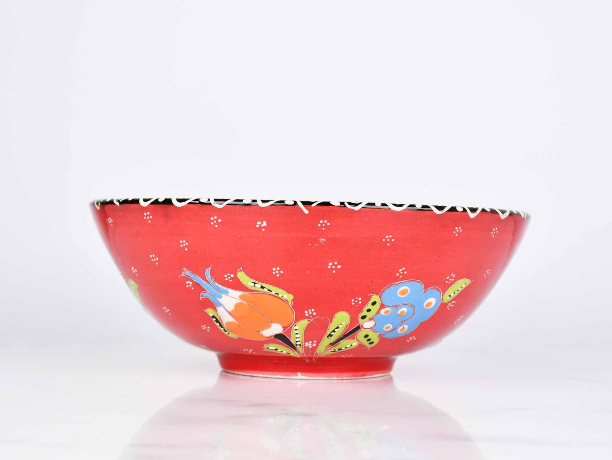 20 cm Turkish Bowl Flower Red Ceramic Sydney Grand Bazaar 