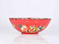 20 cm Turkish Bowl Flower Red Ceramic Sydney Grand Bazaar 