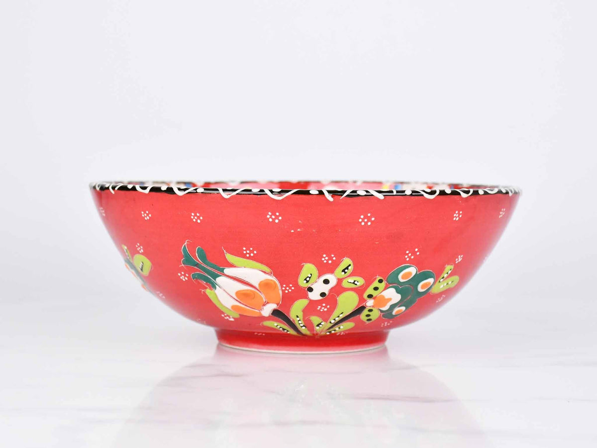 20 cm Turkish Bowl Flower Red Ceramic Sydney Grand Bazaar 