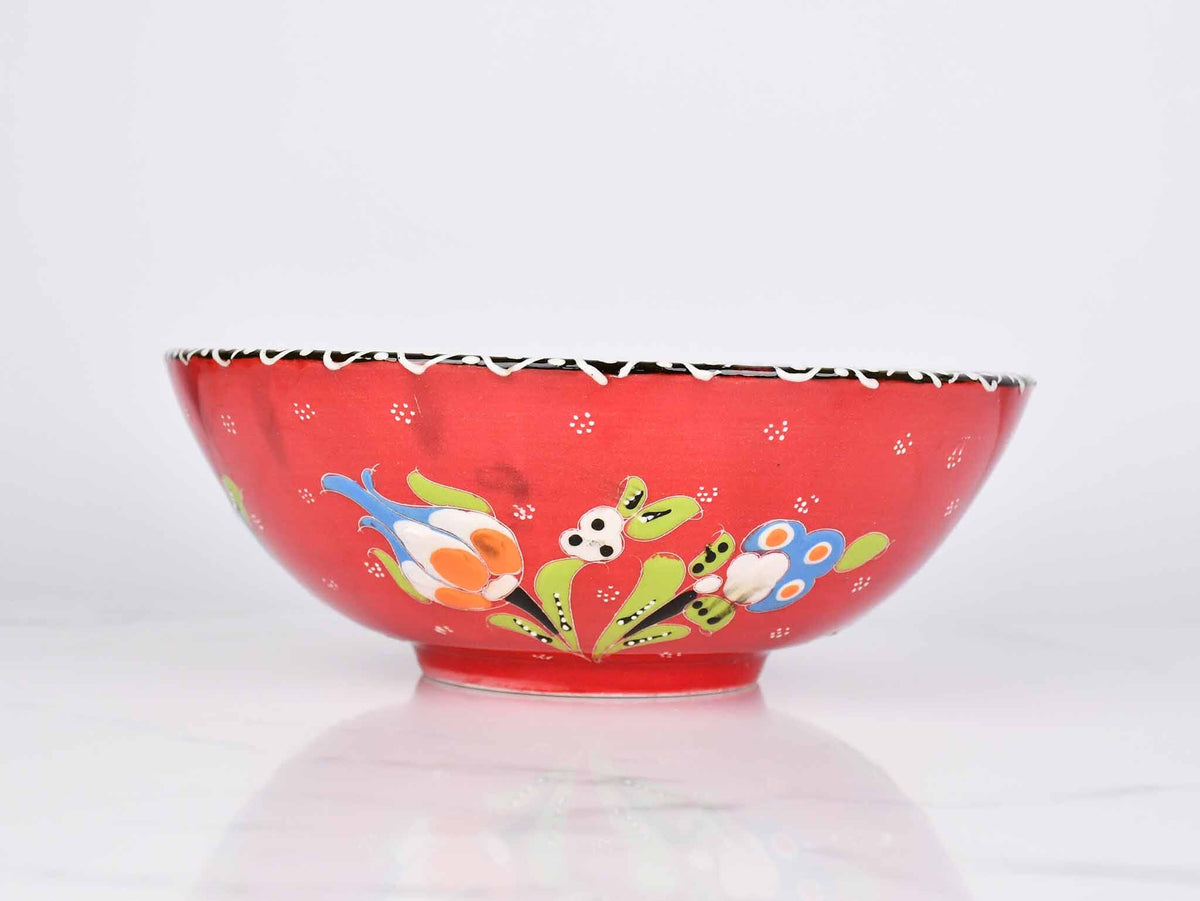 20 cm Turkish Bowl Flower Red Ceramic Sydney Grand Bazaar 