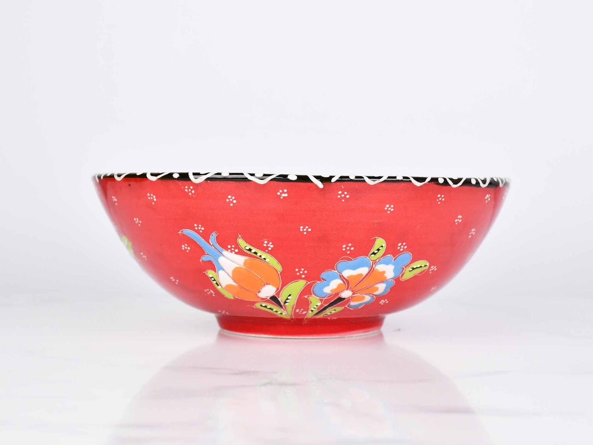 20 cm Turkish Bowl Flower Red Ceramic Sydney Grand Bazaar 