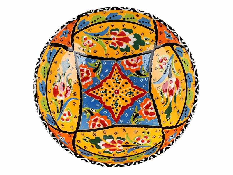 20 cm Turkish Bowl Flower Yellow Ceramic Sydney Grand Bazaar 3 