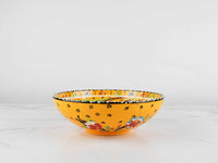 20 cm Turkish Bowl Flower Yellow Ceramic Sydney Grand Bazaar 