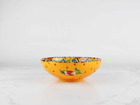 20 cm Turkish Bowl Flower Yellow Ceramic Sydney Grand Bazaar 