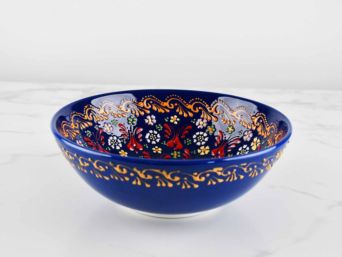 20 cm Turkish Bowls Dantel Dark Blue Ceramic Sydney Grand Bazaar 