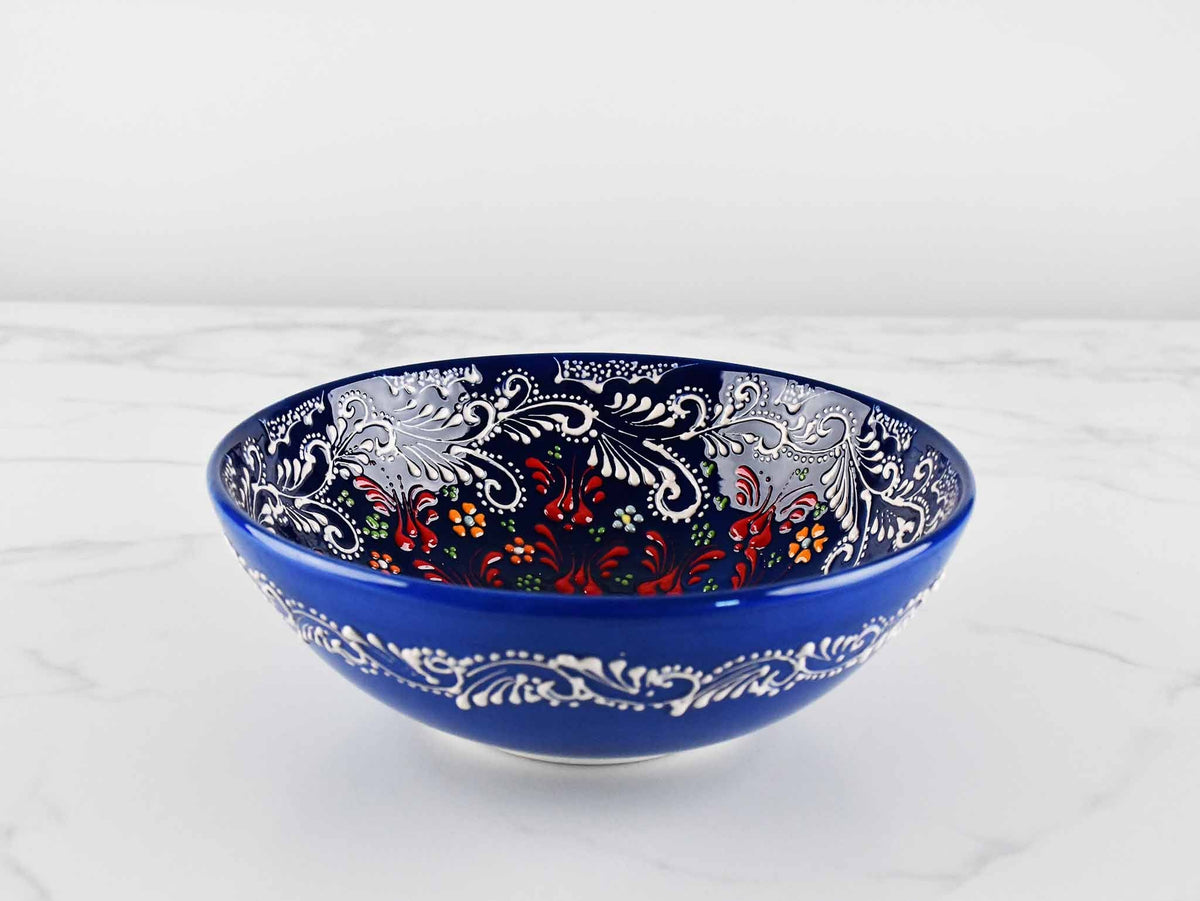 20 cm Turkish Bowls Dantel Dark Blue Ceramic Sydney Grand Bazaar 