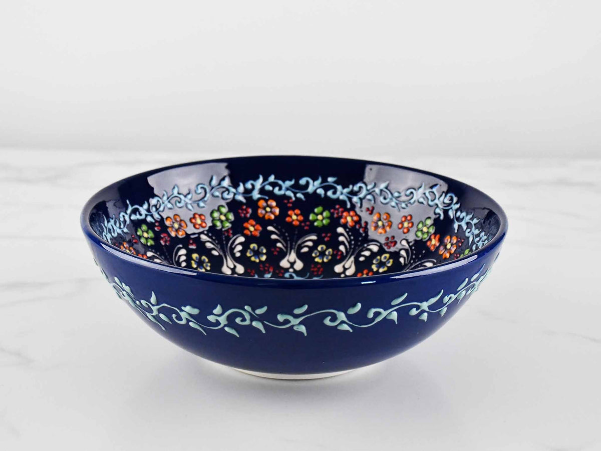 20 cm Turkish Bowls Dantel Dark Blue Ceramic Sydney Grand Bazaar 