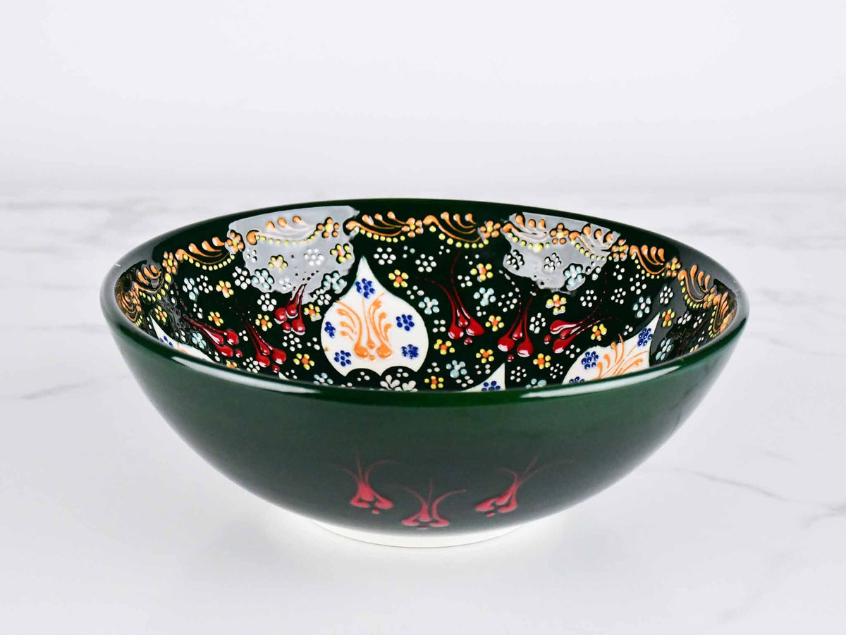 20 cm Turkish Bowls Dantel Green Ceramic Sydney Grand Bazaar 
