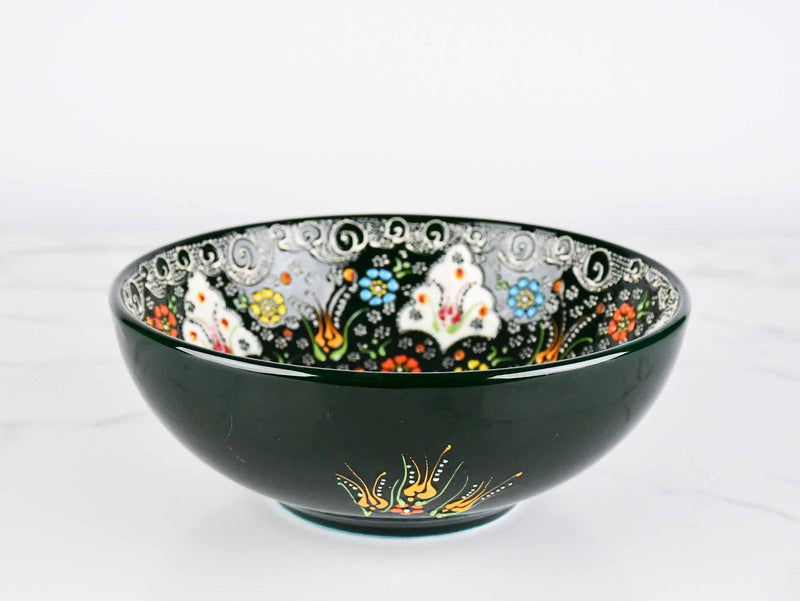 20 cm Turkish Bowls Dantel Green Ceramic Sydney Grand Bazaar 