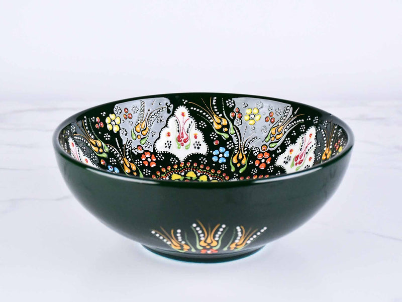 20 cm Turkish Bowls Dantel Green Ceramic Sydney Grand Bazaar 