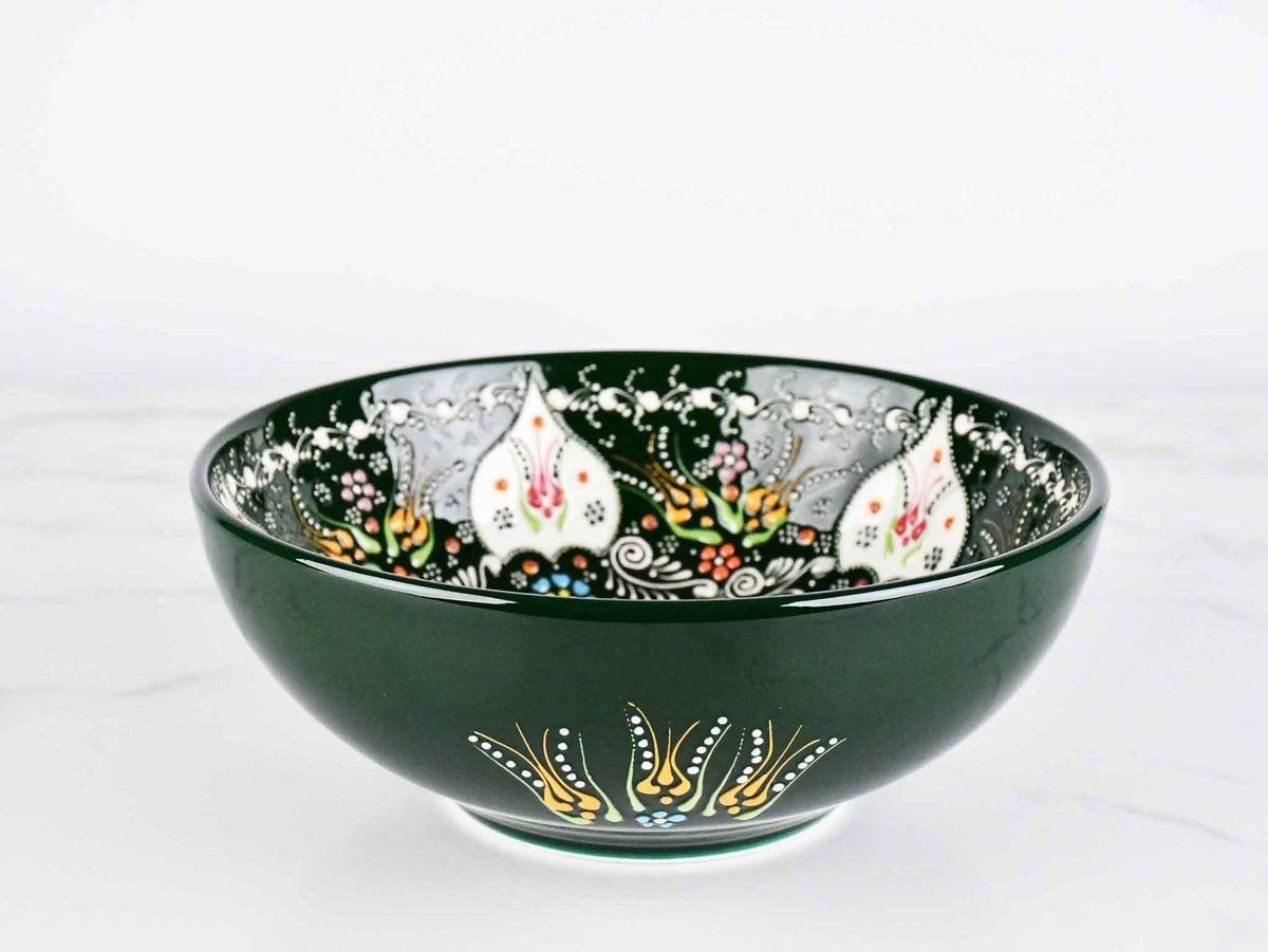 20 cm Turkish Bowls Dantel Green Ceramic Sydney Grand Bazaar 