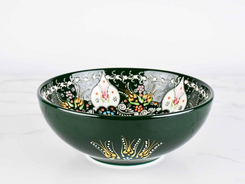 20 cm Turkish Bowls Dantel Green Ceramic Sydney Grand Bazaar 