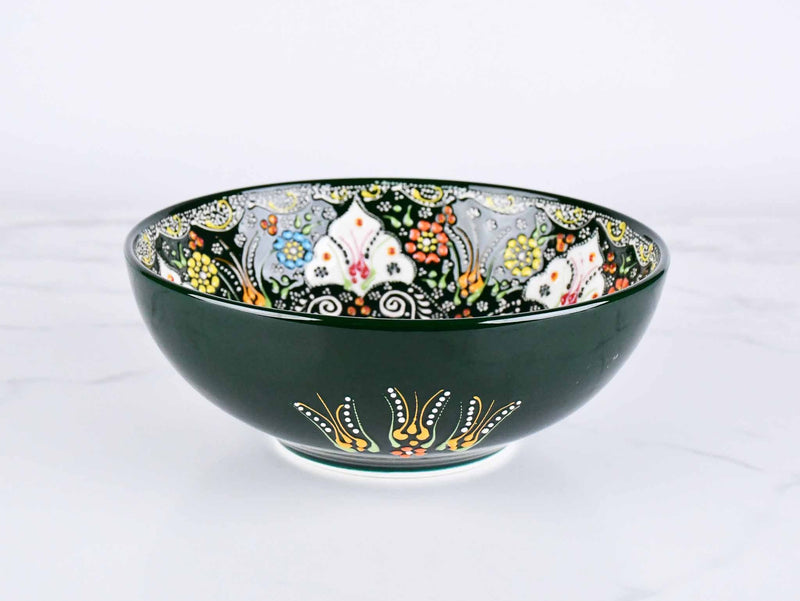 20 cm Turkish Bowls Dantel Green Ceramic Sydney Grand Bazaar 
