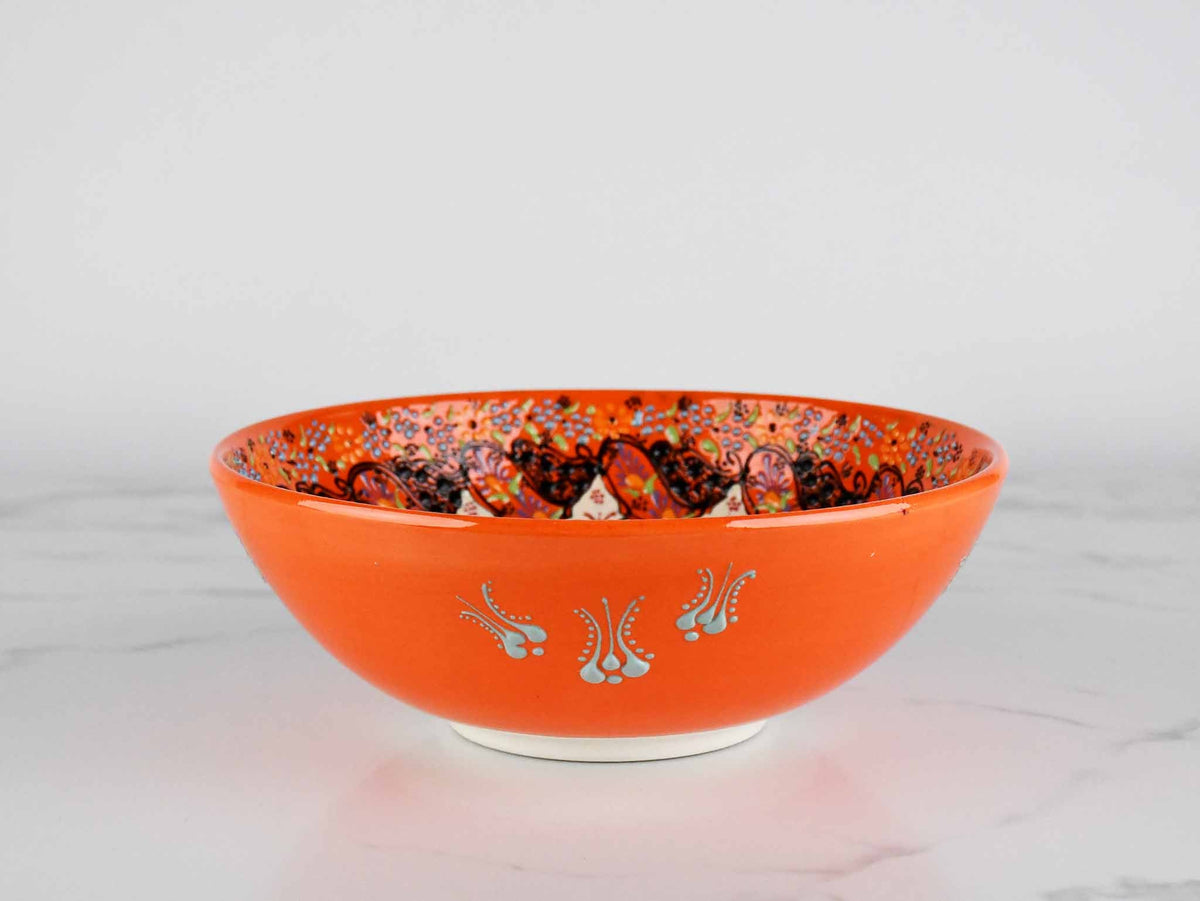 20 cm Turkish Bowls Dantel Orange Ceramic Sydney Grand Bazaar 