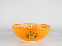 20 cm Turkish Bowls Dantel Yellow Ceramic Sydney Grand Bazaar 