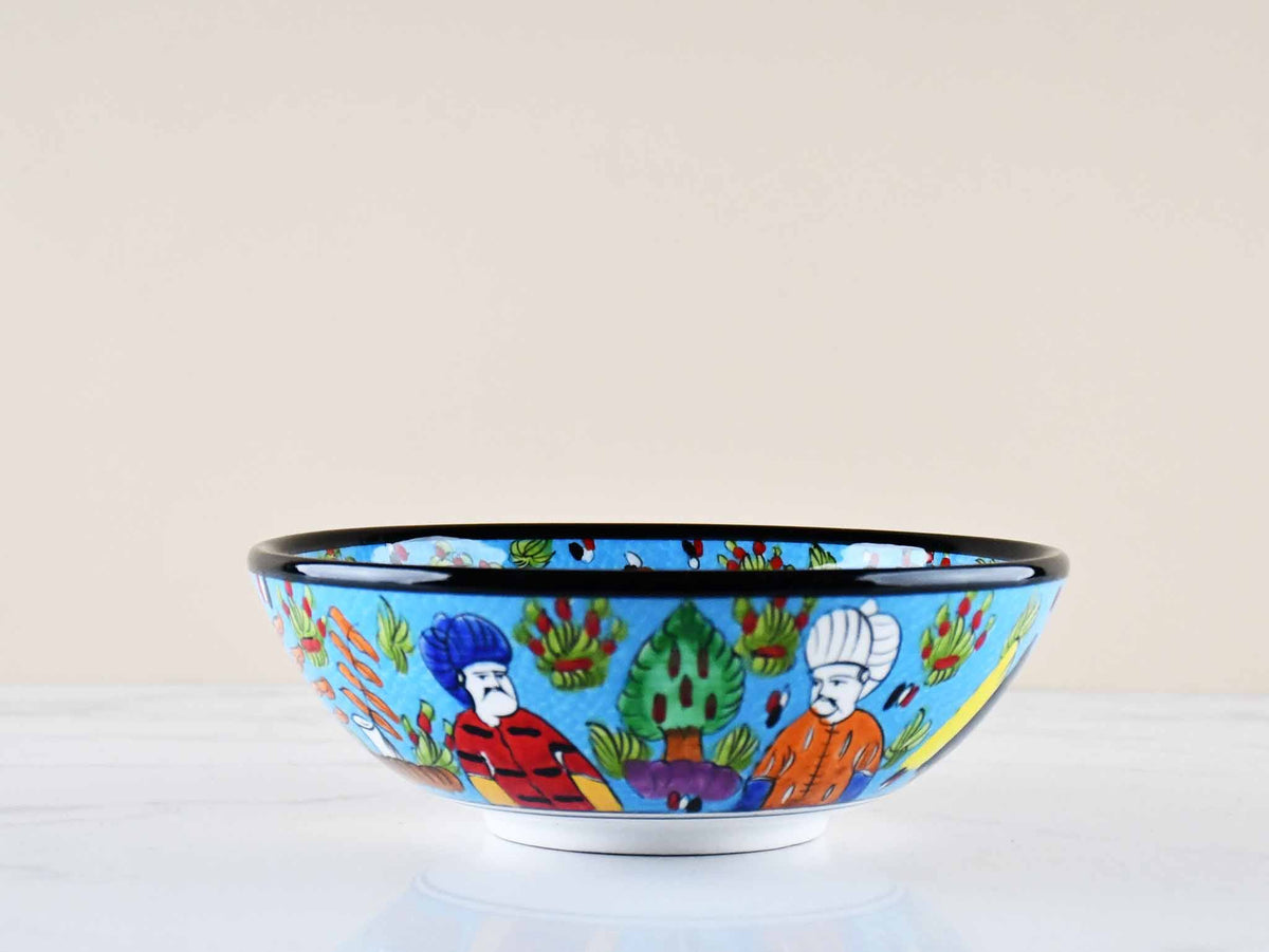 20 cm Turkish Bowls Ottoman Miniature Light Blue Design 2 Ceramic Sydney Grand Bazaar 