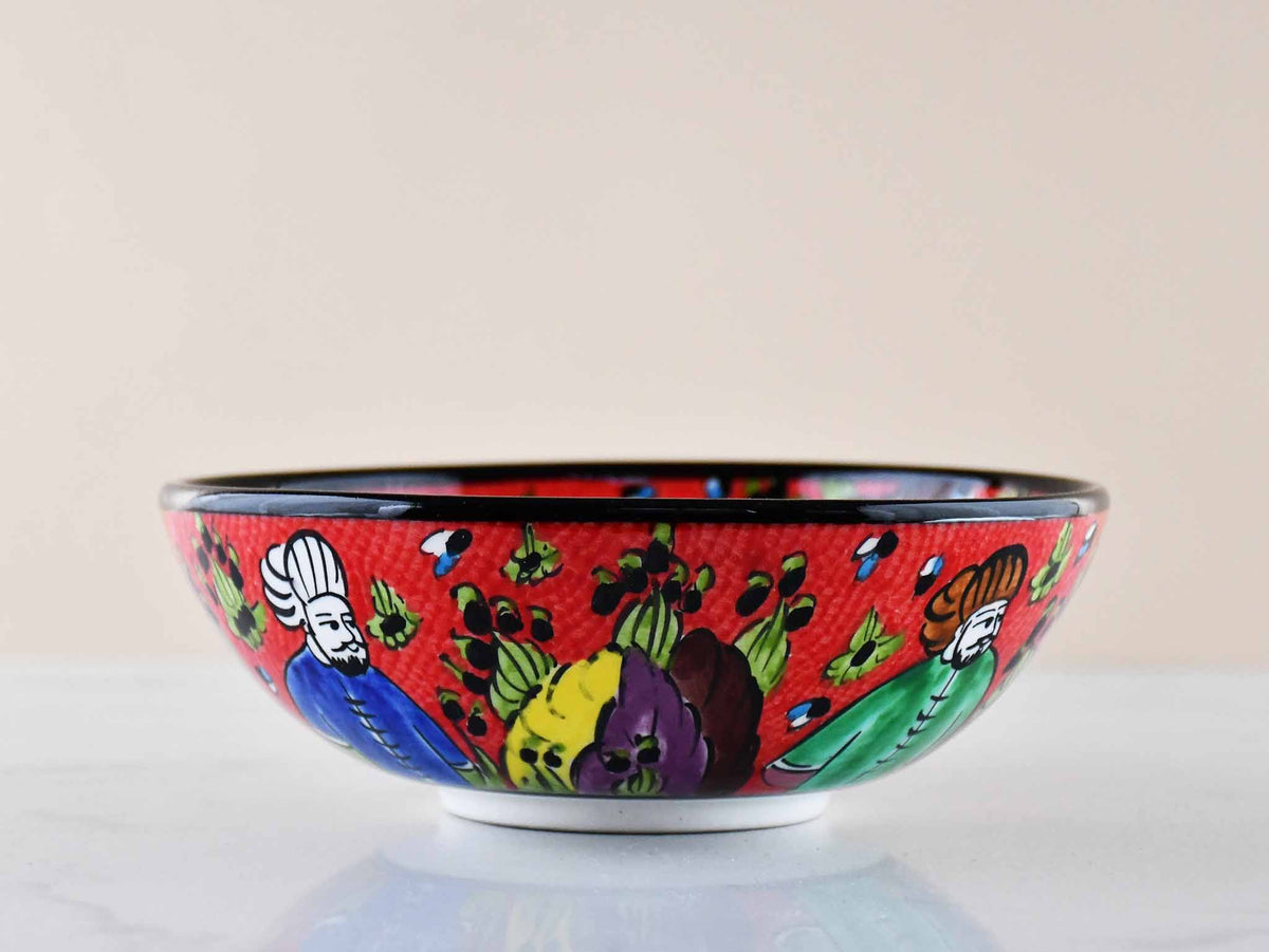20 cm Turkish Bowls Ottoman Miniature Red Design 1 Ceramic Sydney Grand Bazaar 