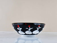 20 cm Turkish Bowls Whirling Dervish Black Ceramic Sydney Grand Bazaar 