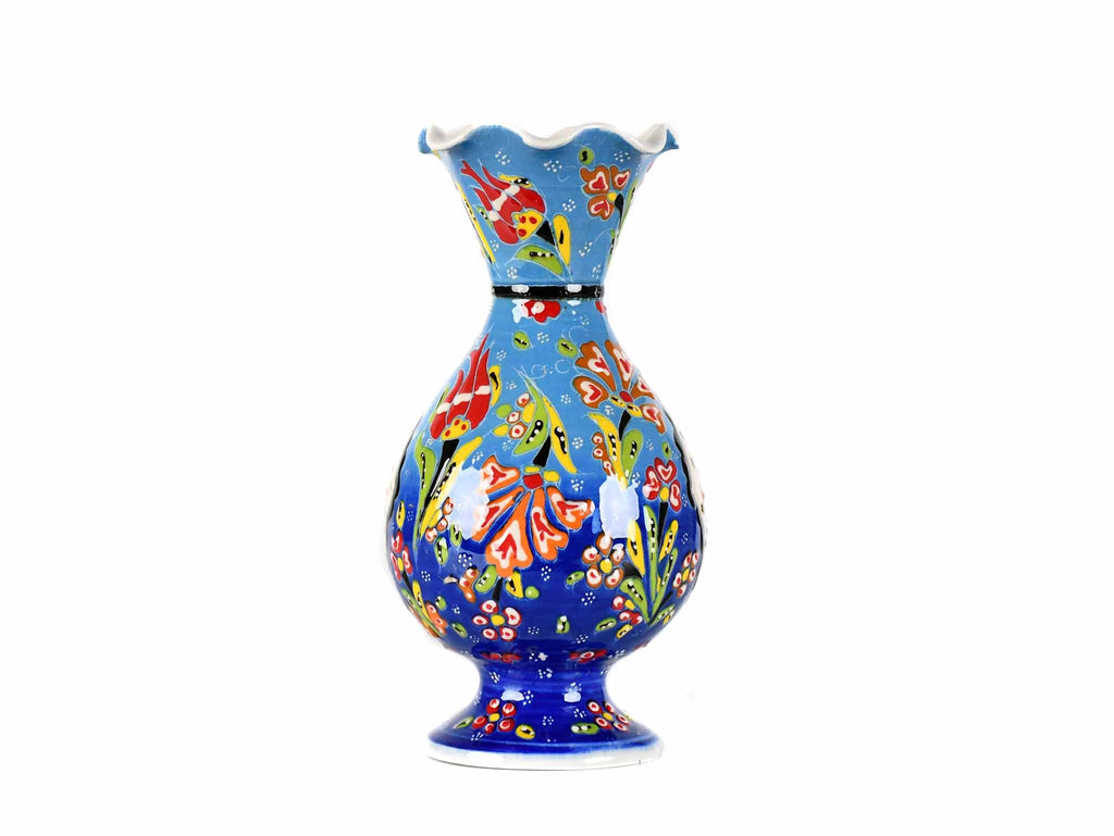 20 cm Turkish Ceramic Vase Flower Blue Ceramic Sydney Grand Bazaar 