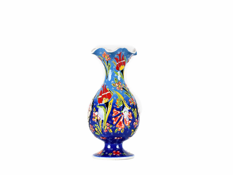 20 cm Turkish Ceramic Vase Flower Blue Design 2 Ceramic Sydney Grand Bazaar 