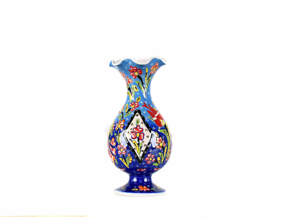 20 cm Turkish Ceramic Vase Flower Blue Design 2 Ceramic Sydney Grand Bazaar 