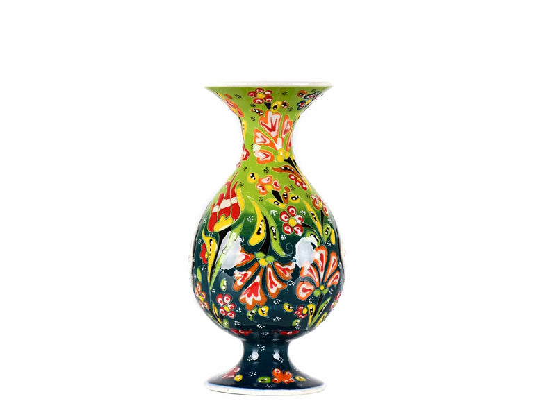 20 cm Turkish Ceramic Vase Flower Green Design 2 Ceramic Sydney Grand Bazaar 