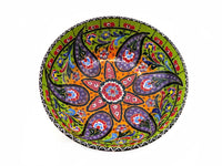 turkish ceramic bowl 20cm flower light green