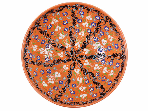 25 cm Turkish Bowl Dantel Collection Orange Design 3 Ceramic Sydney Grand Bazaar 