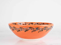 25 cm Turkish Bowl Dantel Collection Orange Design 3 Ceramic Sydney Grand Bazaar 