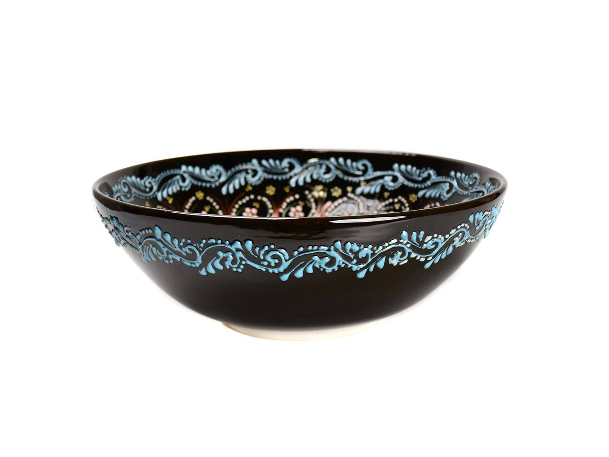 25 cm Turkish Bowls Dantel Black Ceramic Sydney Grand Bazaar 
