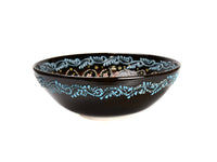 25 cm Turkish Bowls Dantel Black Ceramic Sydney Grand Bazaar 