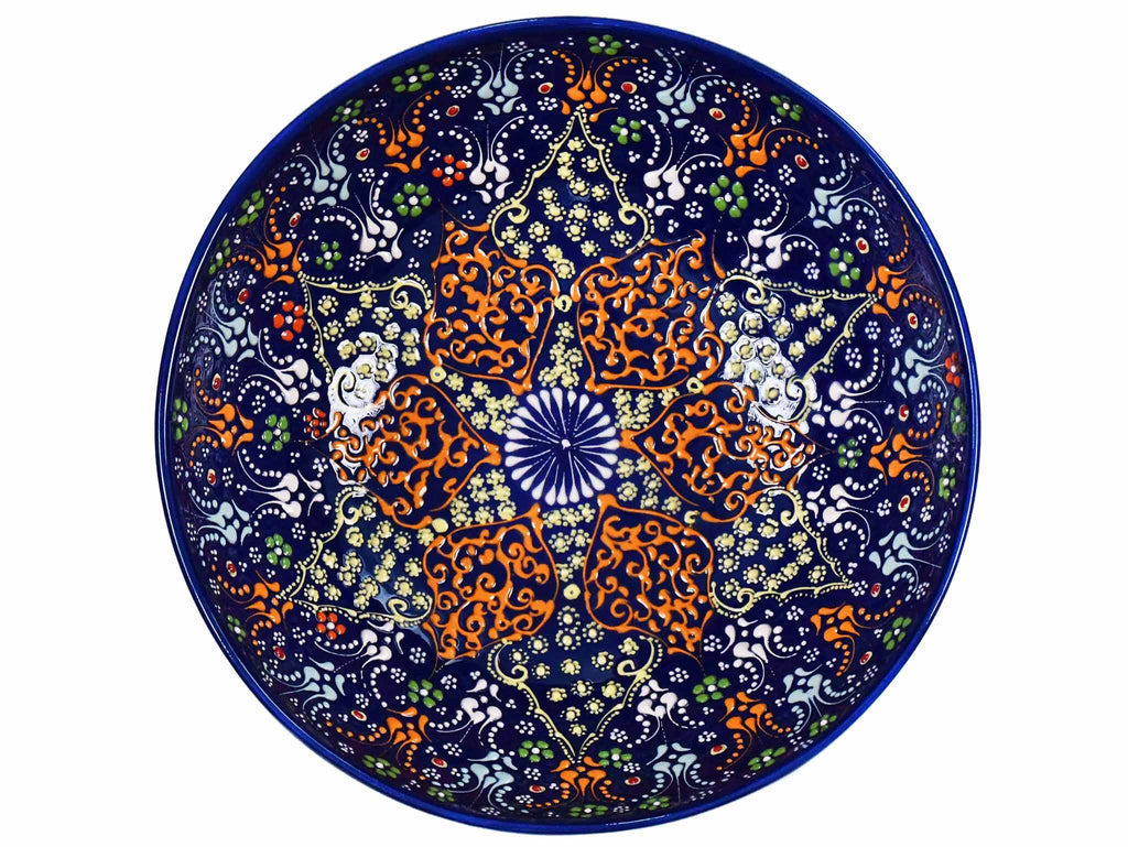 25 cm Turkish Bowls Dantel Collection Blue Design 3 Ceramic Sydney Grand Bazaar 