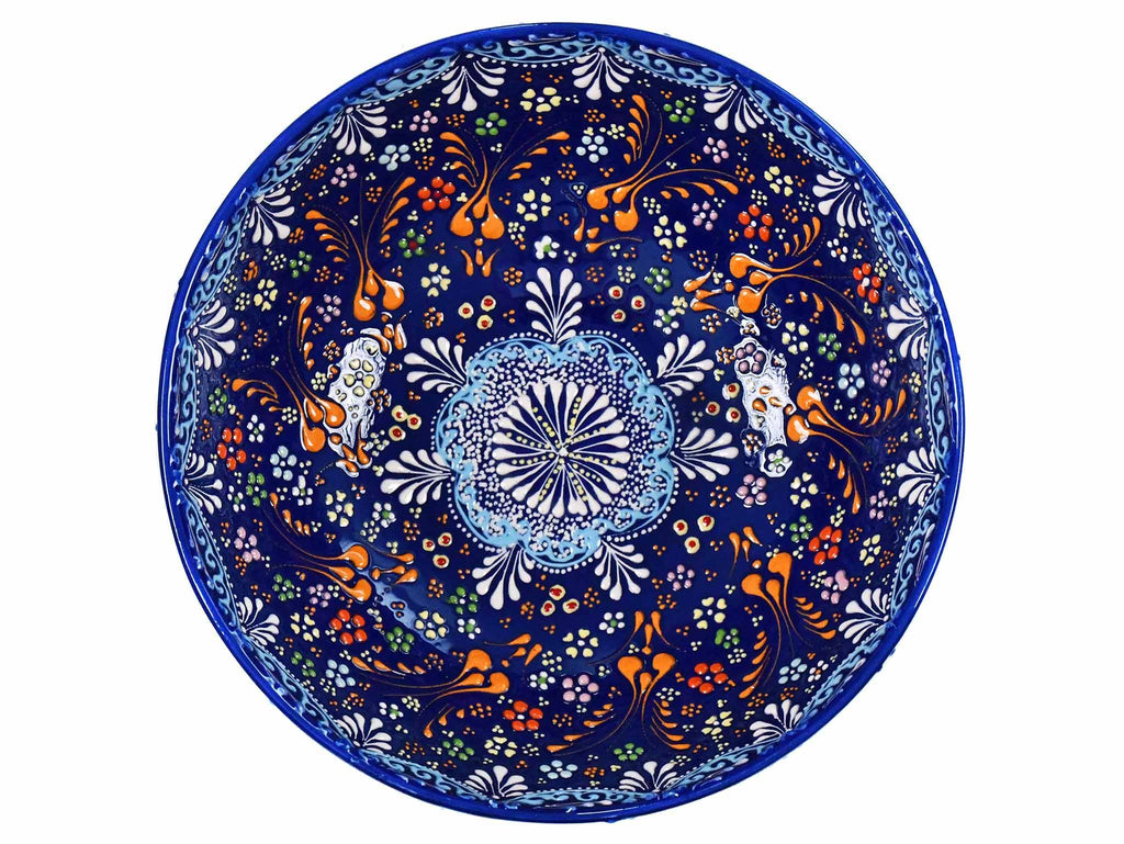 25 cm Turkish Bowls Dantel Collection Blue Design 4 Ceramic Sydney Grand Bazaar 