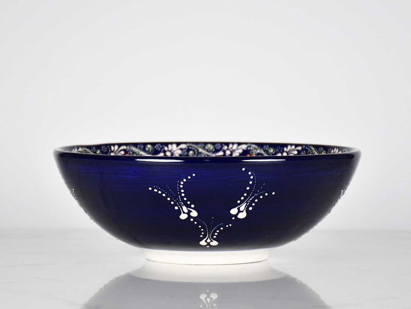 25 cm Turkish Bowls Dantel Collection Blue Design 5 Ceramic Sydney Grand Bazaar 