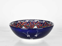 25 cm Turkish Bowls Dantel Collection Blue Design 5 Ceramic Sydney Grand Bazaar 