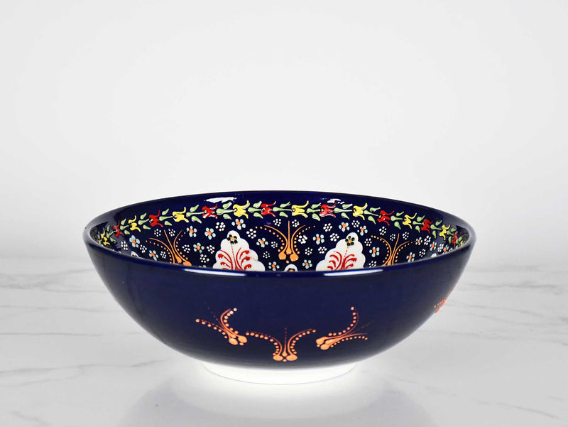 25 cm Turkish Bowls Dantel Collection Blue Design 7 Ceramic Sydney Grand Bazaar 