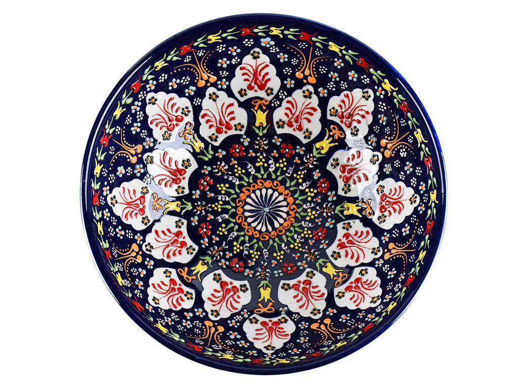 25 cm Turkish Bowls Dantel Collection Blue Design 7 Ceramic Sydney Grand Bazaar 