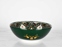 25 cm Turkish Bowls Dantel Collection Green Design 1 Ceramic Sydney Grand Bazaar 