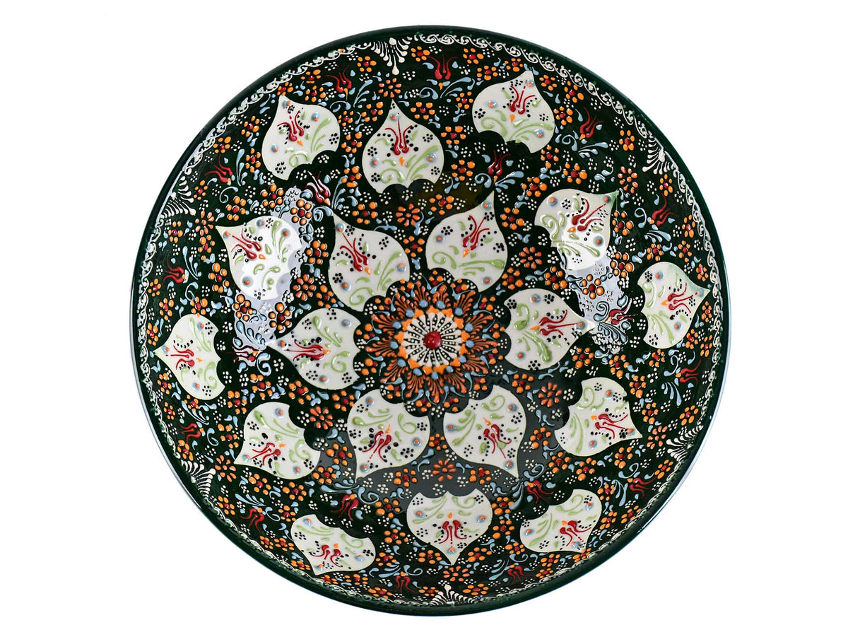 25 cm Turkish Bowls Dantel Collection Green Design 1 Ceramic Sydney Grand Bazaar 