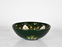 25 cm Turkish Bowls Dantel Collection Green Design 2 Ceramic Sydney Grand Bazaar 