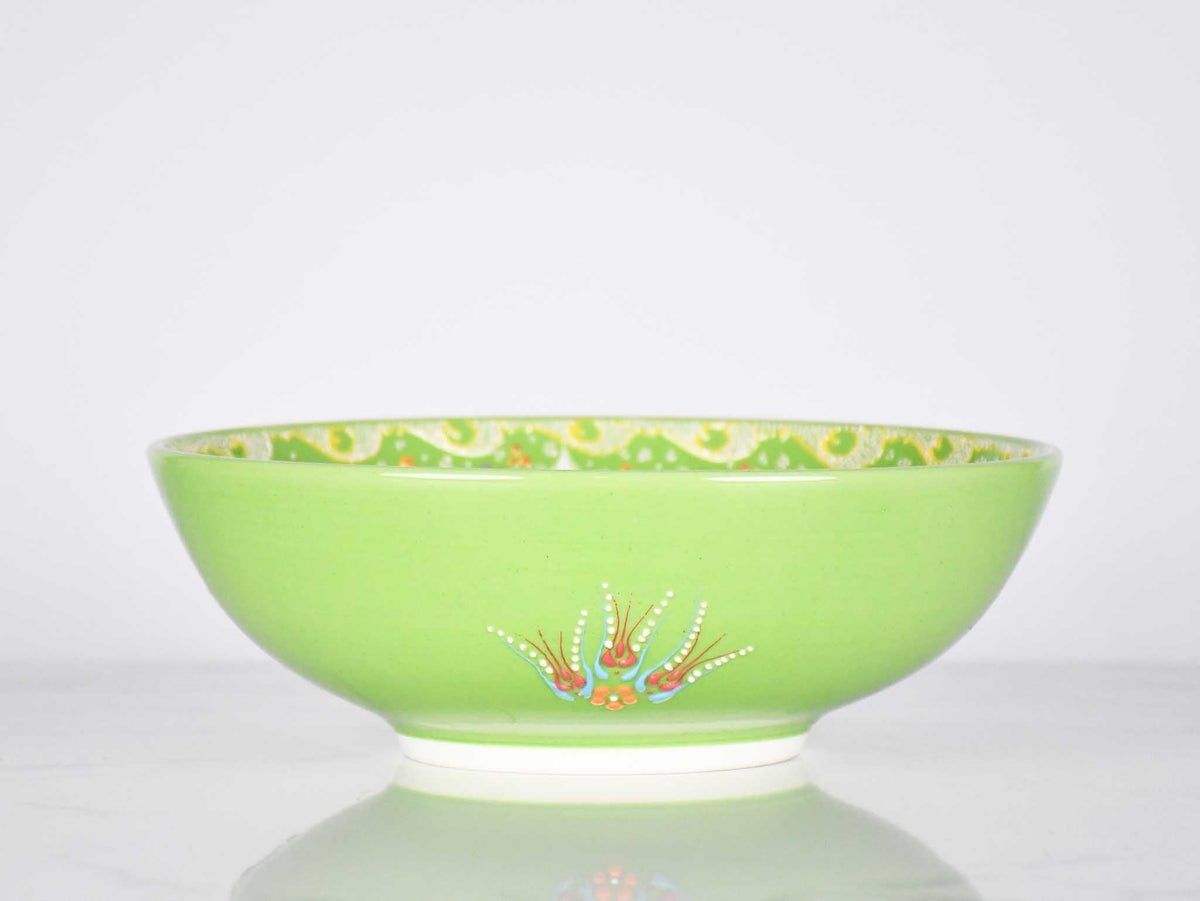 25 cm Turkish Bowls Dantel Collection Light Green Design 2 Ceramic Sydney Grand Bazaar 