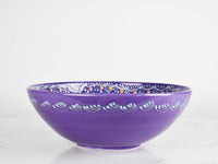 25 cm Turkish Bowls Dantel Collection Purple Design 1 Ceramic Sydney Grand Bazaar 